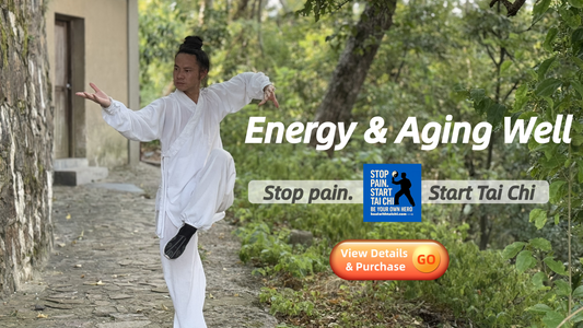15-Minute Standing Tai Chi — Quick, natural support for steadier energy, smoother breathing, better balance & mobility. Gentle, low-impact, science-based & safe