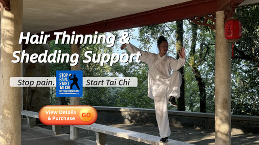 20-Minute Seated & Standing Tai Chi — Quick, natural support for scalp circulation, easing head/neck tension, and a calmer stress response & steadier sleep; helps with thinning, shedding, and itchy/tight scalp. Simple, gentle moves. Science-based & safe